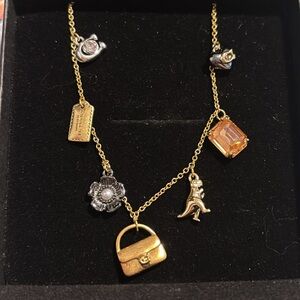 Coach Gold Necklace with Charms